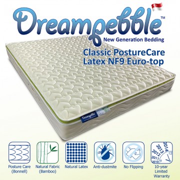 DreamPebble Classic Posture Care Latex NF9 Euro Top Spring Mattress